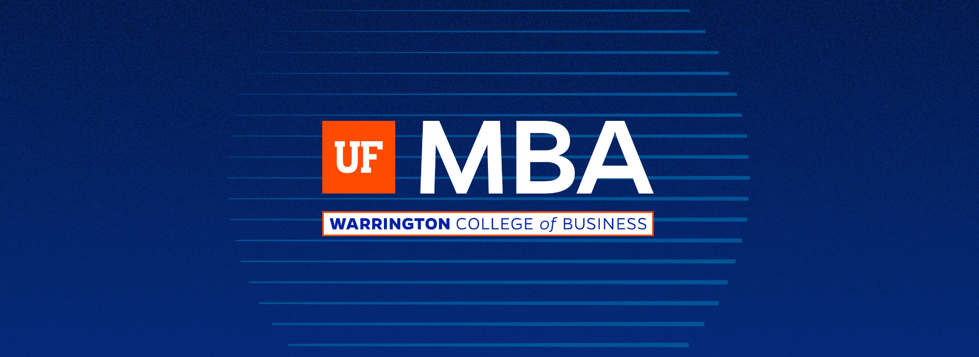 UF MBA logo on a dark blue background
